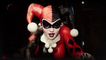 Harley Quinn: The villainous vixen in a cartoon pornography video.