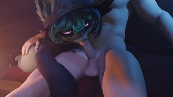 Big tits and big ass in League of Legends compilation