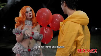 Emily Thorne in a Halloween-themed porn movie with handsome towheaded scenes.