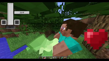 Having sex with a slime girl in Minecraft