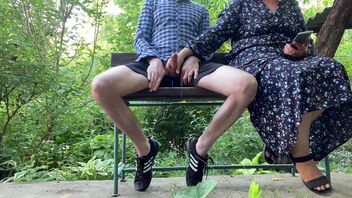 A collection of outdoor ejaculations with a mature and professional Mummy in nylons.