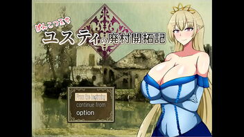 The lazy goddess with the phat boobs from the hentai game goddess Ponkotsu Justy is back, this time in an abandoned village.